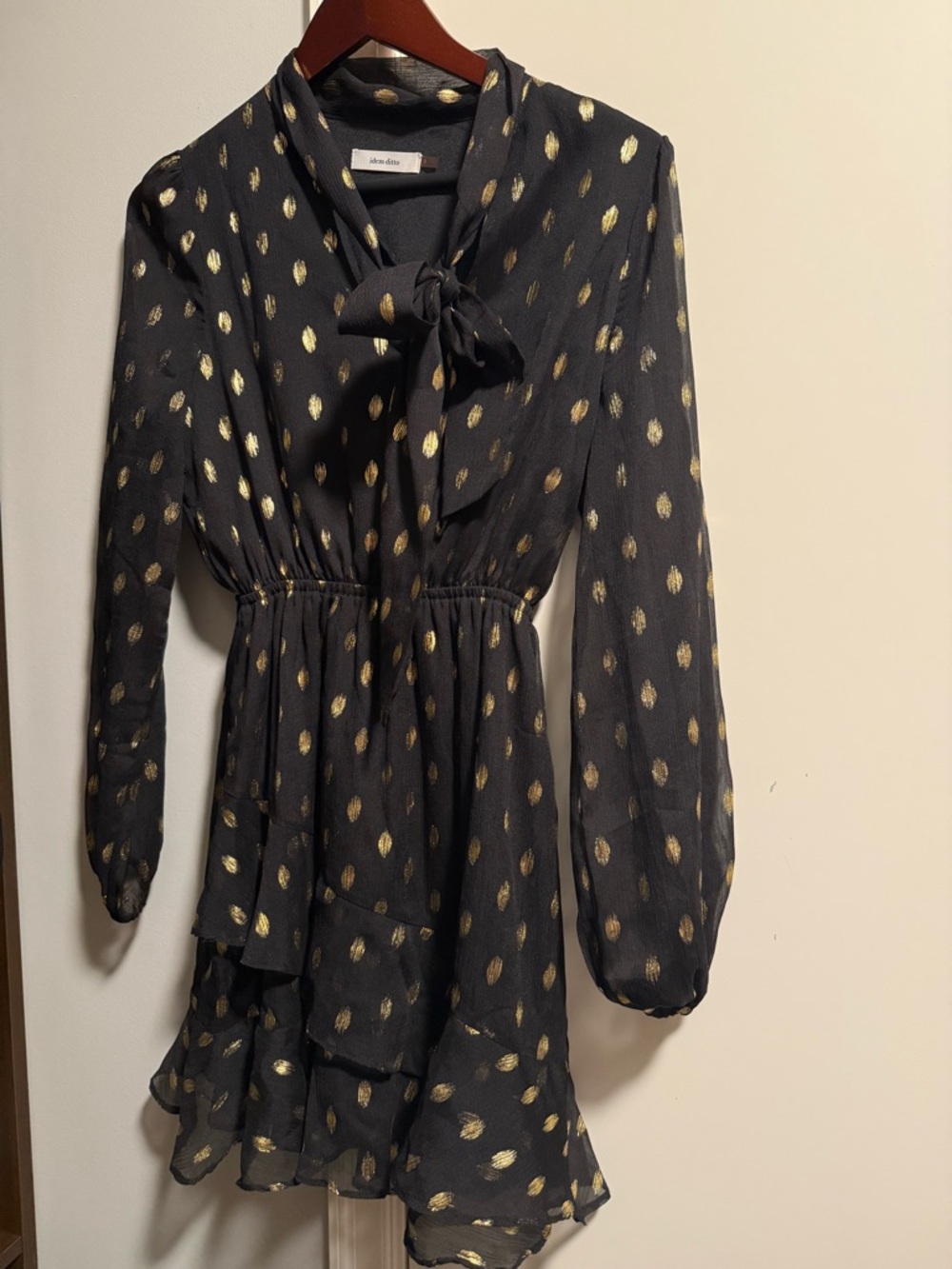 Black long sleeve mini dress